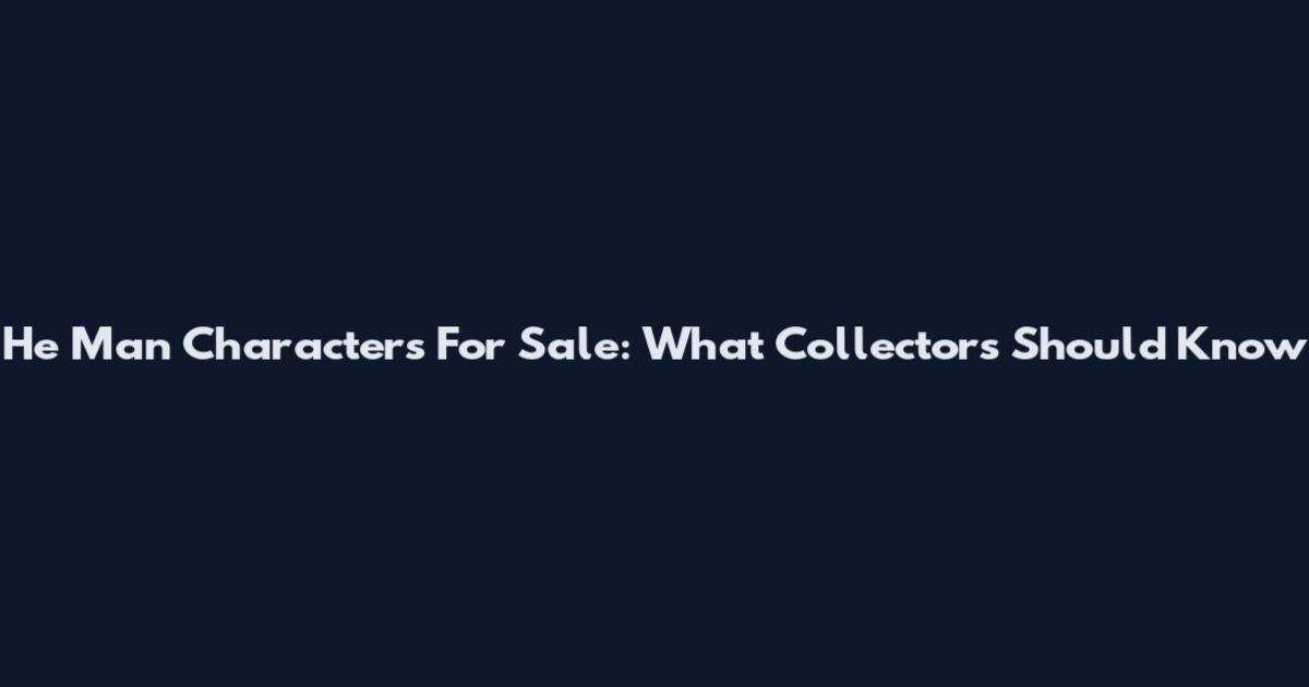 He Man Characters For Sale: What Collectors Should Know