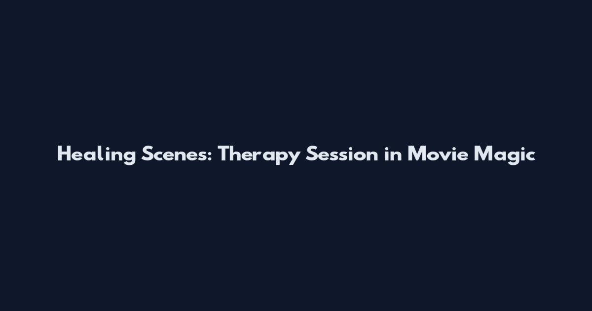 Healing Scenes: Therapy Session in Movie Magic