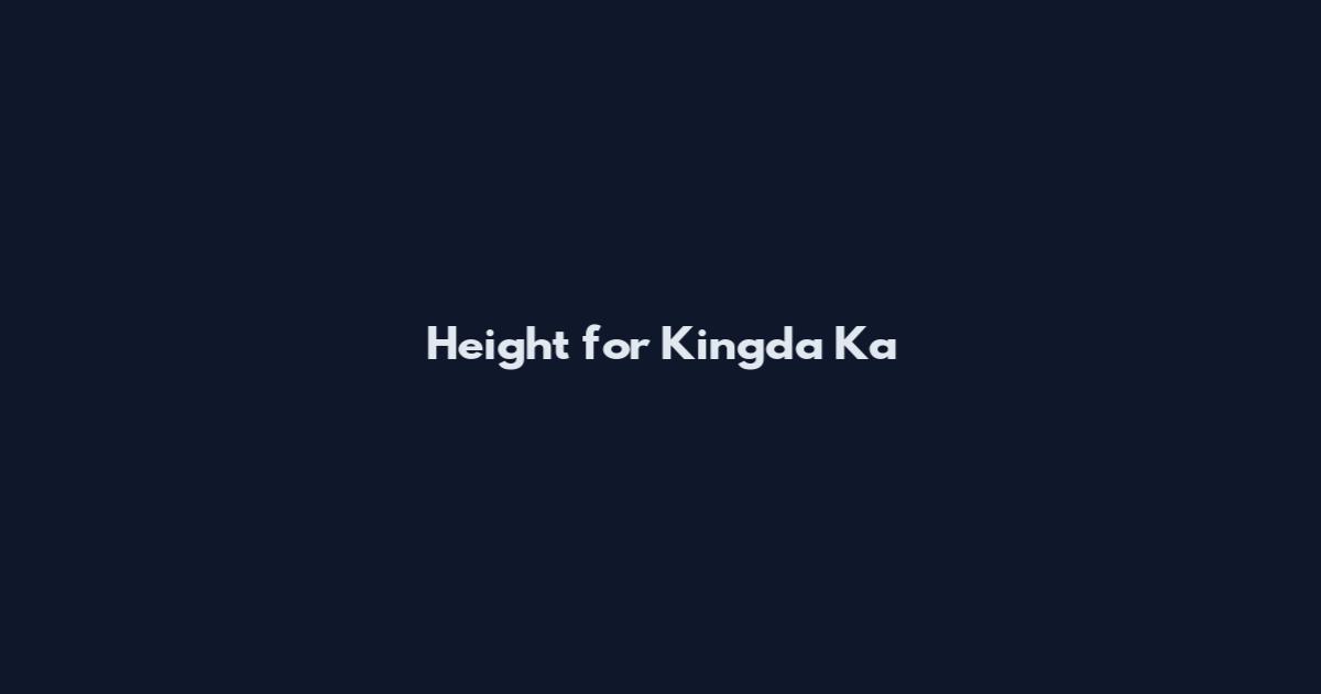 Height for Kingda Ka