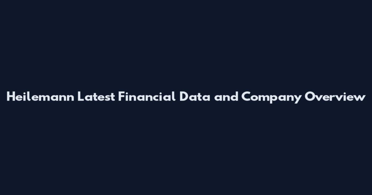 Heilemann Latest Financial Data and Company Overview