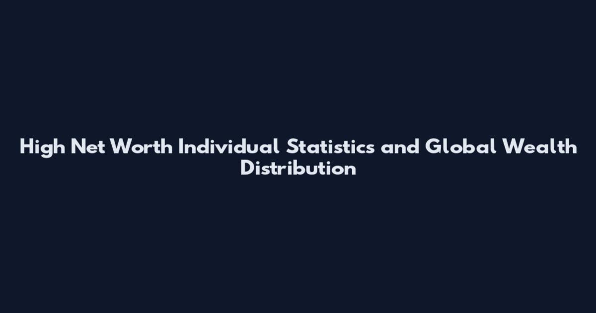 High Net Worth Individual Statistics and Global Wealth Distribution