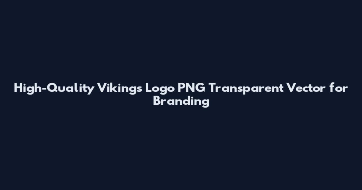 High-Quality Vikings Logo PNG Transparent Vector for Branding