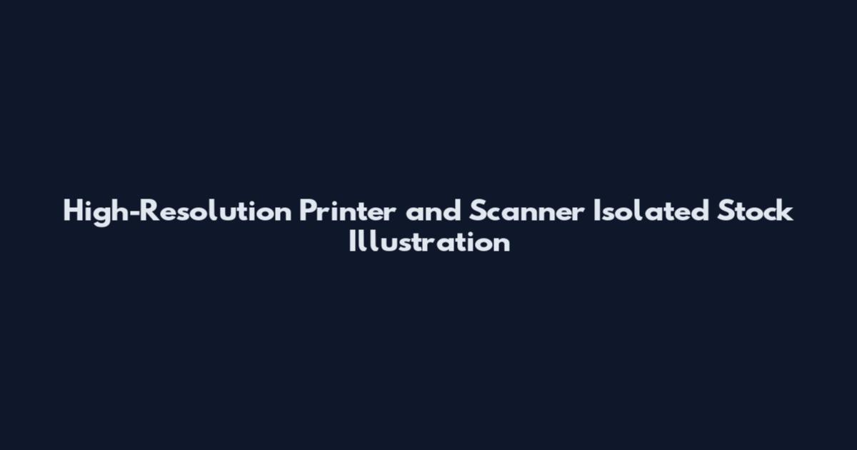 High-Resolution Printer and Scanner Isolated Stock Illustration