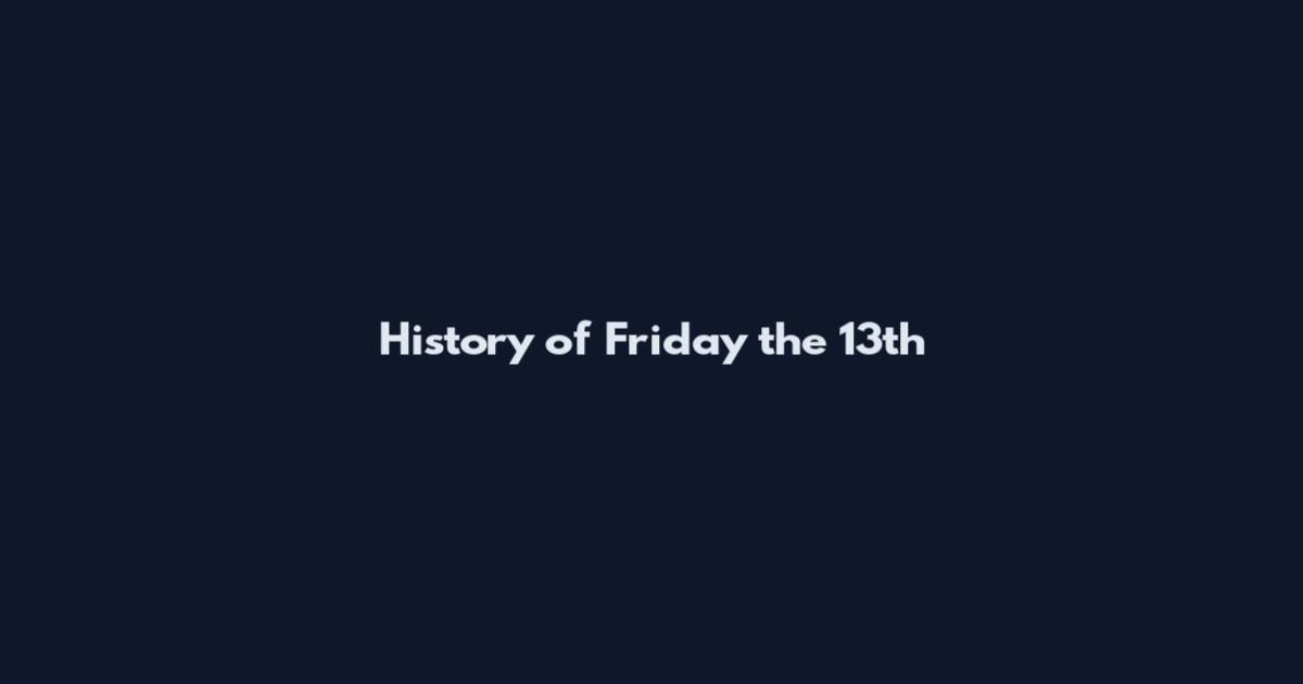 History of Friday the 13th