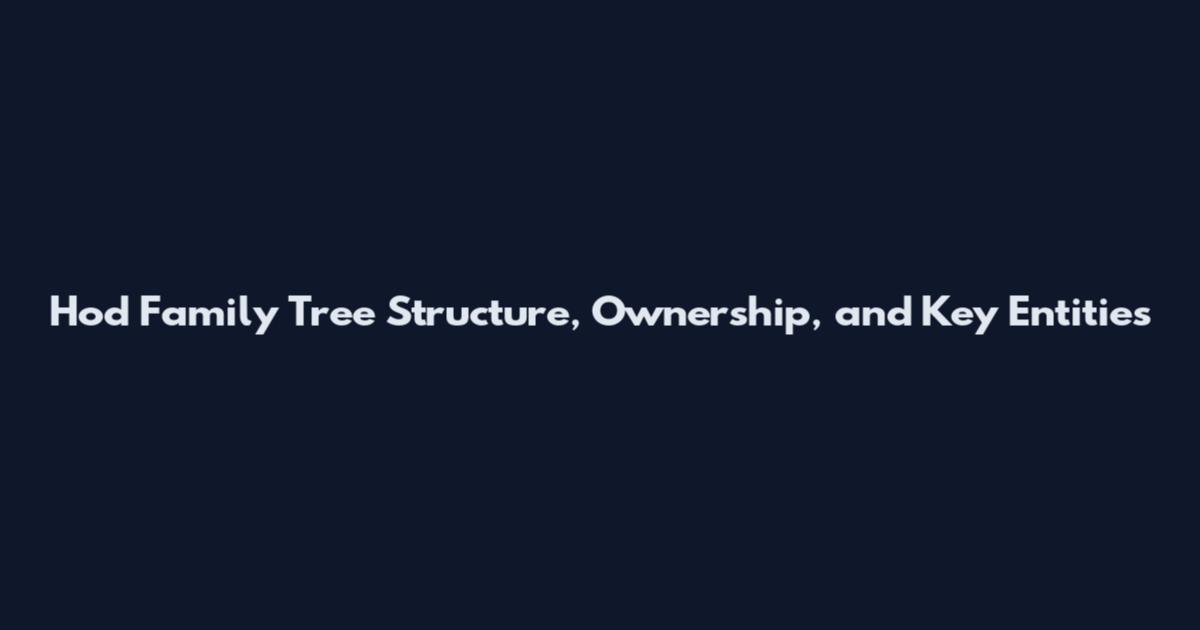 Hod Family Tree Structure, Ownership, and Key Entities