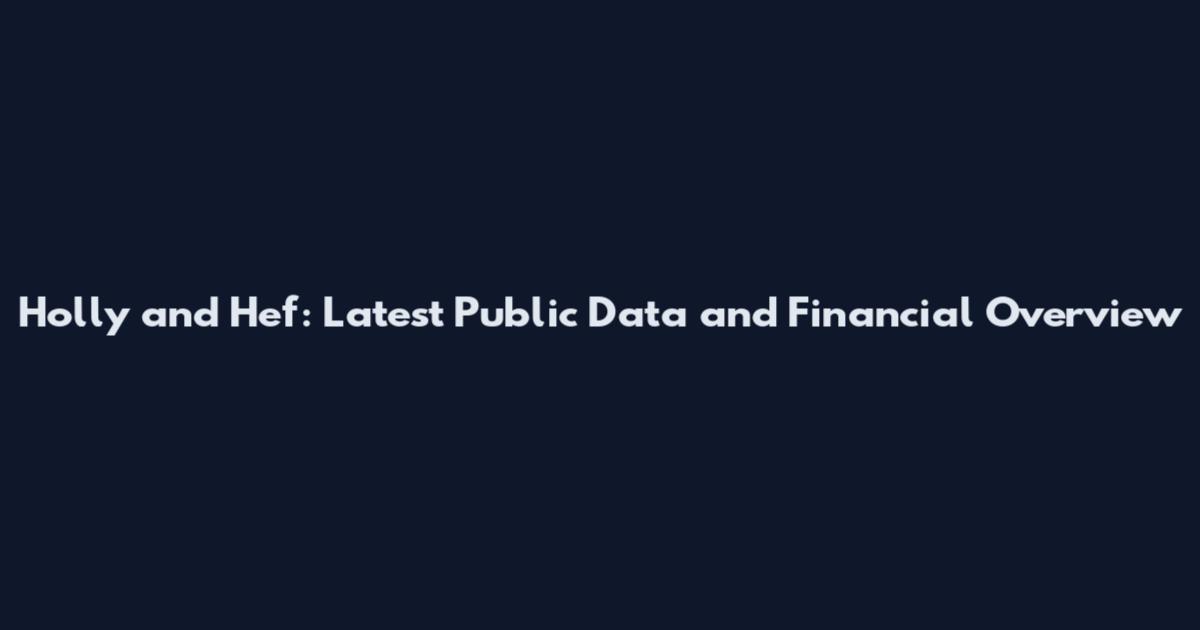 Holly and Hef: Latest Public Data and Financial Overview