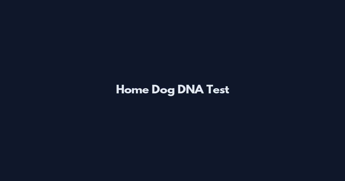 Home Dog DNA Test