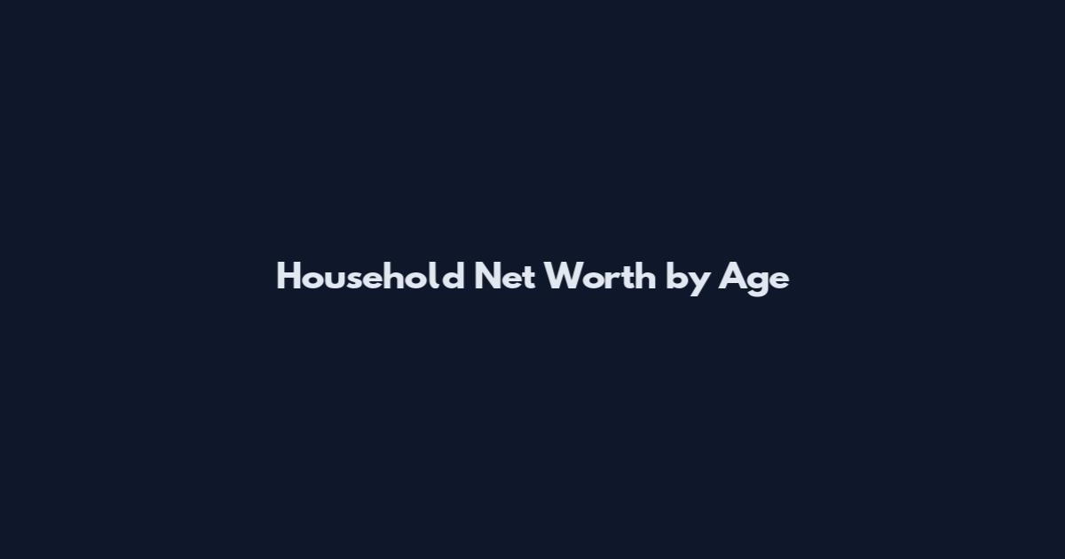 Household Net Worth by Age