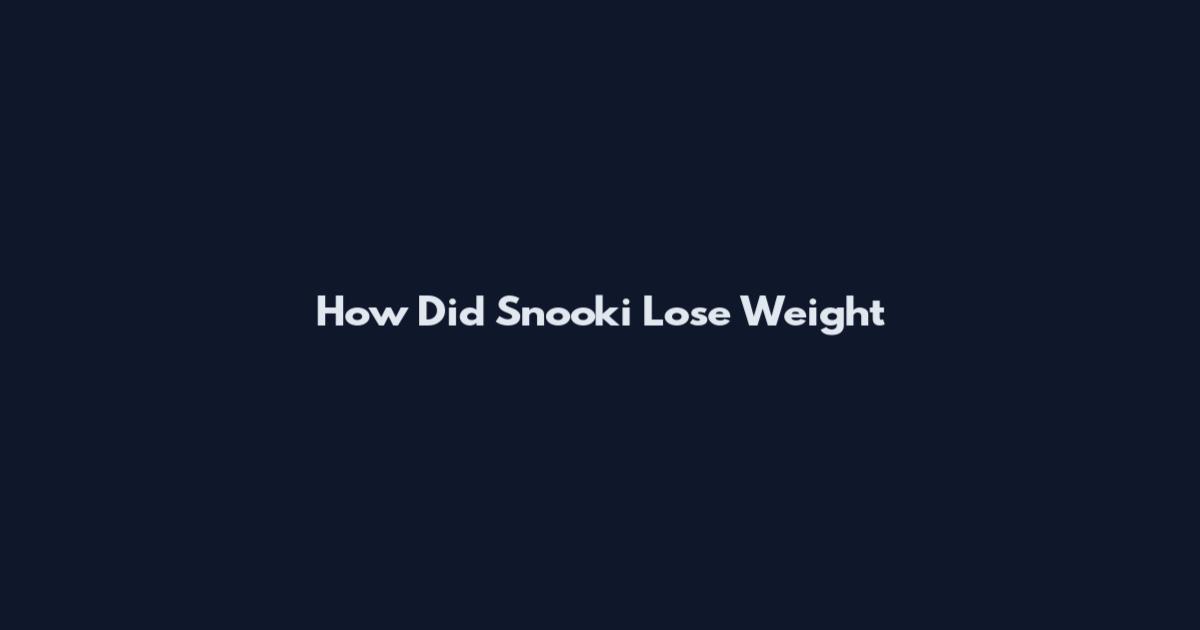 How Did Snooki Lose Weight