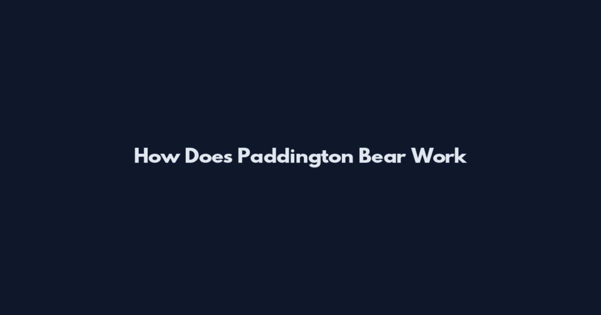 How Does Paddington Bear Work