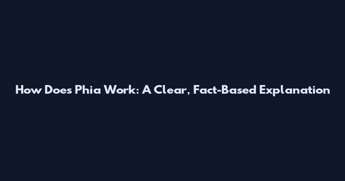 How Does Phia Work: A Clear, Fact-Based Explanation