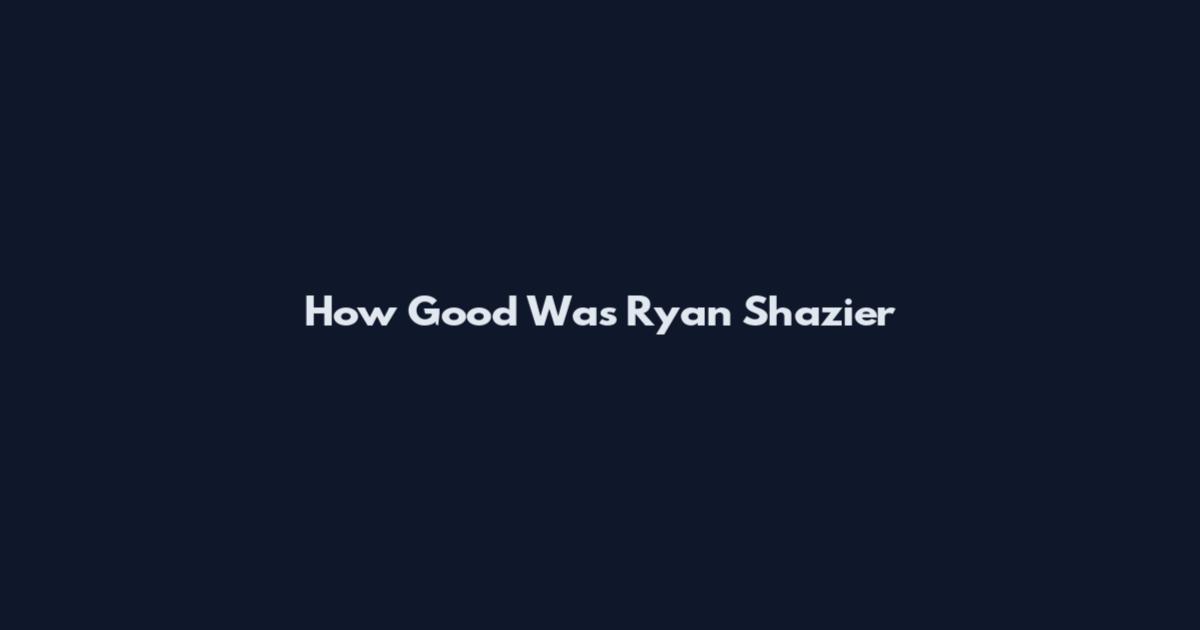 How Good Was Ryan Shazier