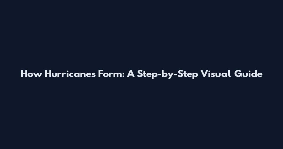 How Hurricanes Form: A Step-by-Step Visual Guide