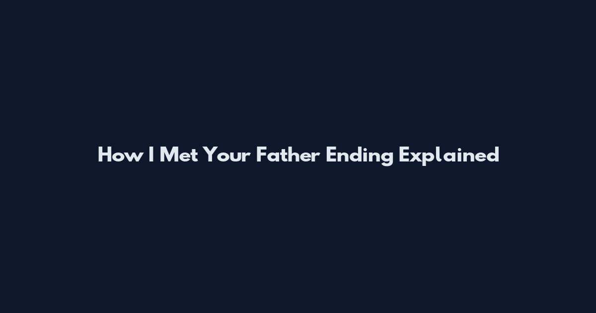 How I Met Your Father Ending Explained