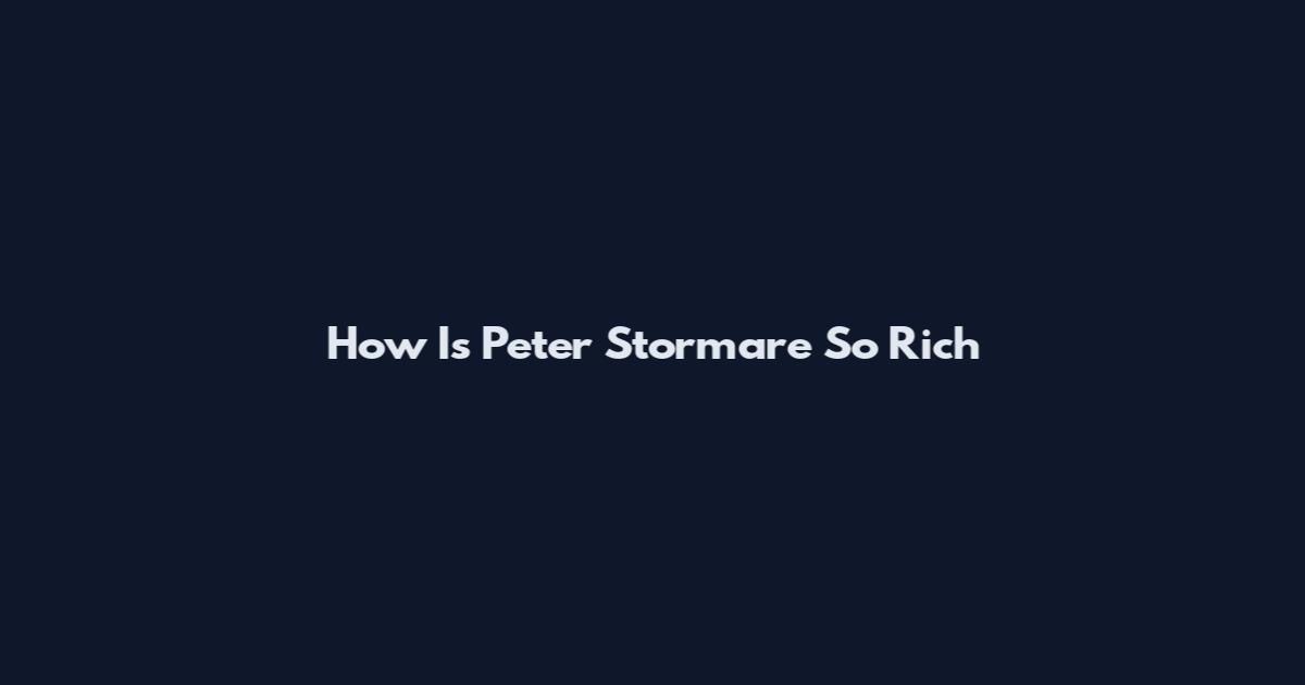 How Is Peter Stormare So Rich