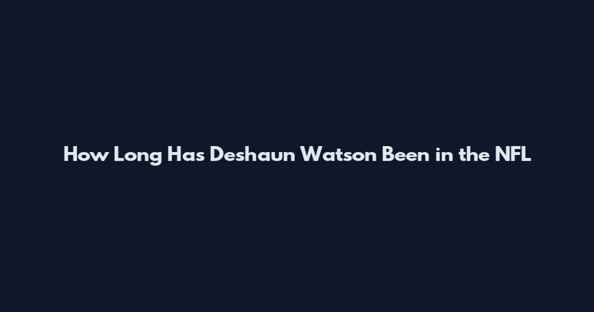 How Long Has Deshaun Watson Been in the NFL