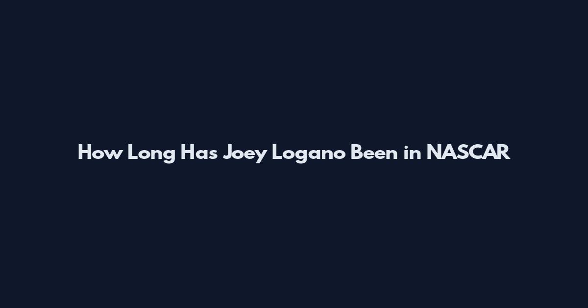 How Long Has Joey Logano Been in NASCAR