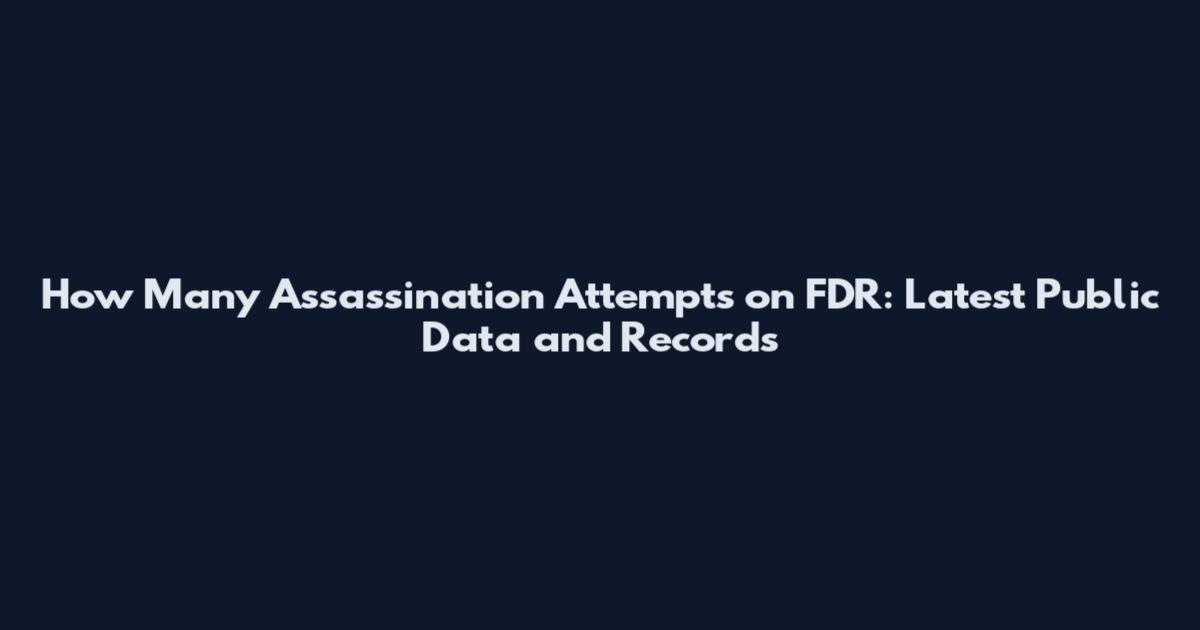 How Many Assassination Attempts on FDR: Latest Public Data and Records