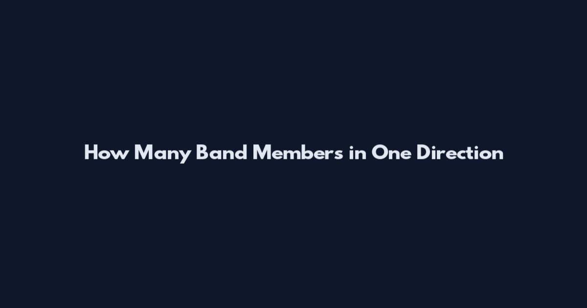 How Many Band Members in One Direction