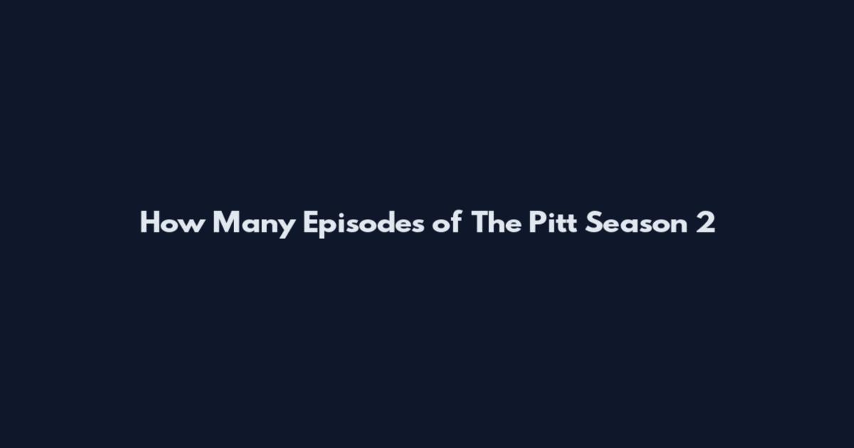 How Many Episodes of The Pitt Season 2