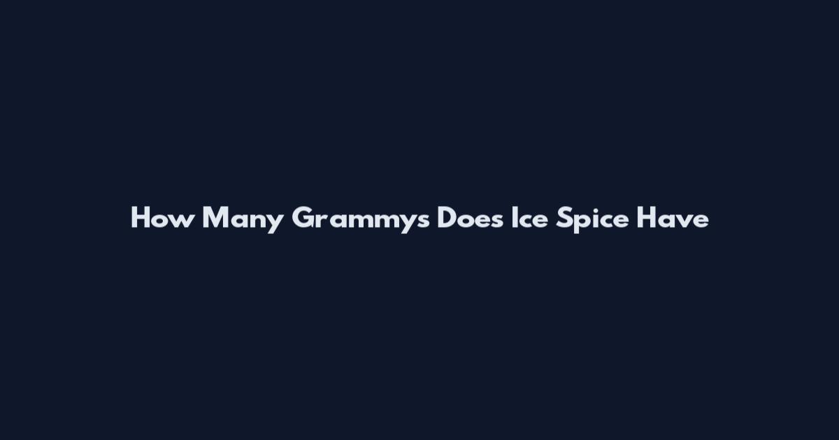 How Many Grammys Does Ice Spice Have