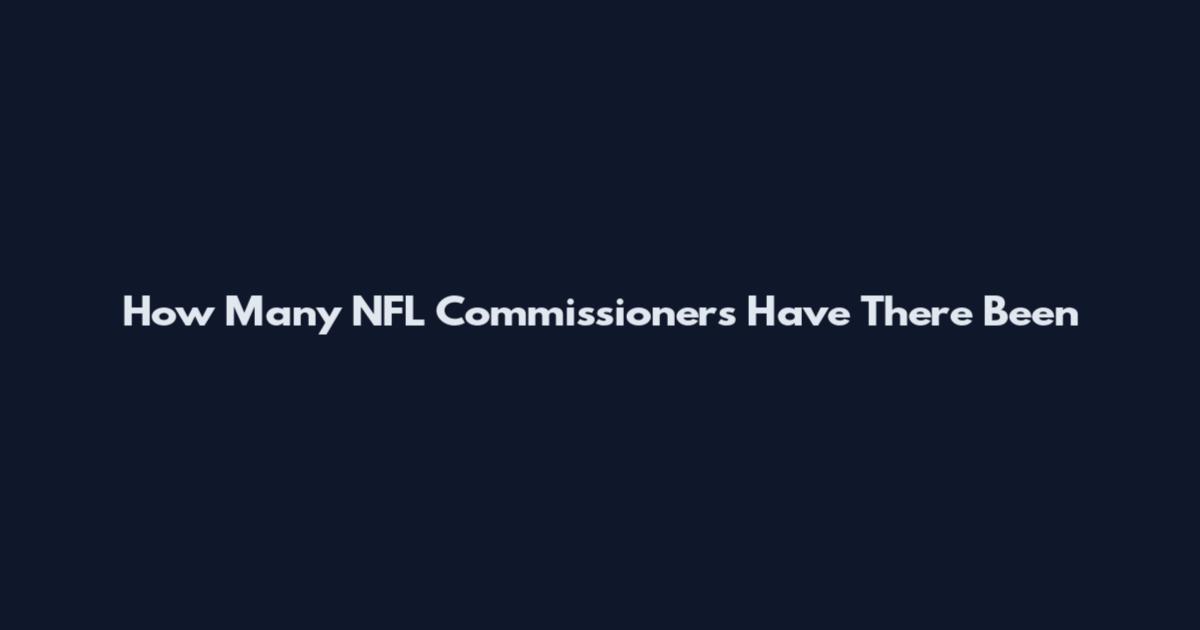 How Many NFL Commissioners Have There Been