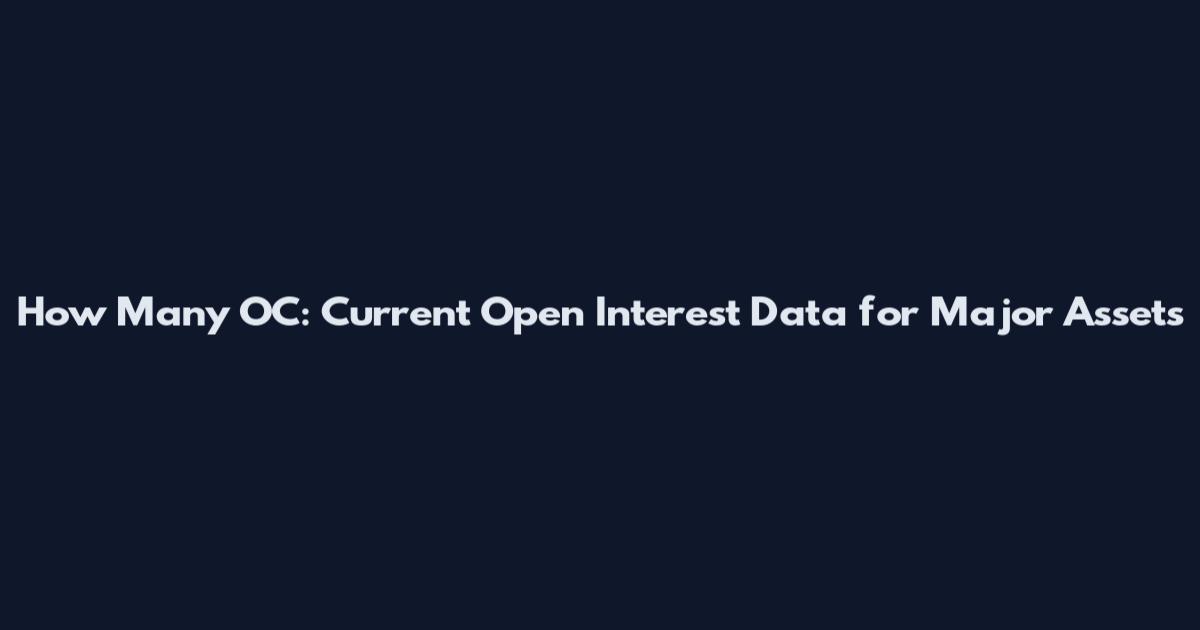How Many OC: Current Open Interest Data for Major Assets