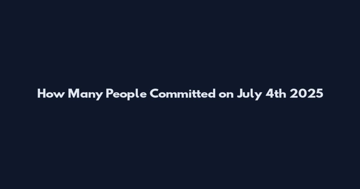 How Many People Committed on July 4th 2025