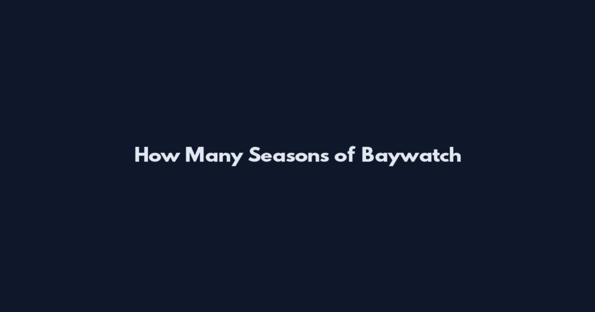 How Many Seasons of Baywatch