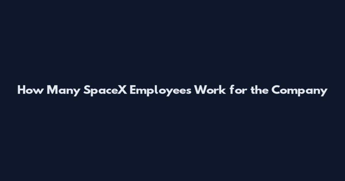 How Many SpaceX Employees Work for the Company