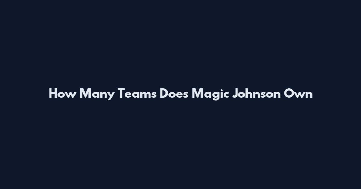 How Many Teams Does Magic Johnson Own