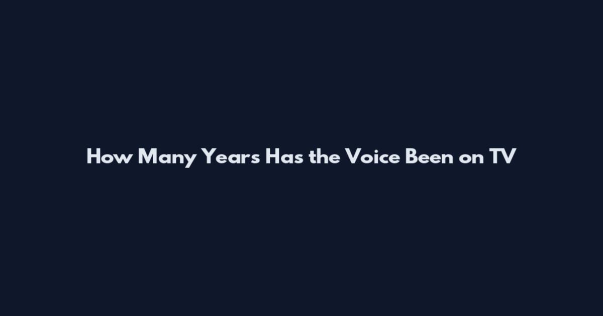 How Many Years Has the Voice Been on TV