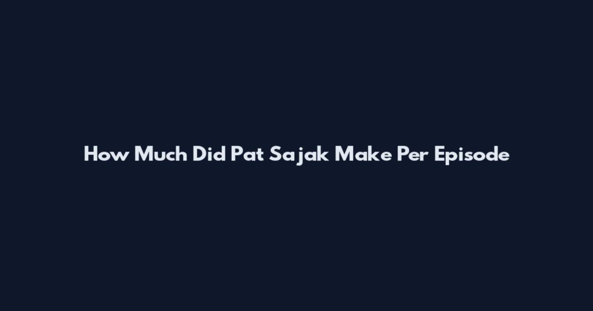 How Much Did Pat Sajak Make Per Episode