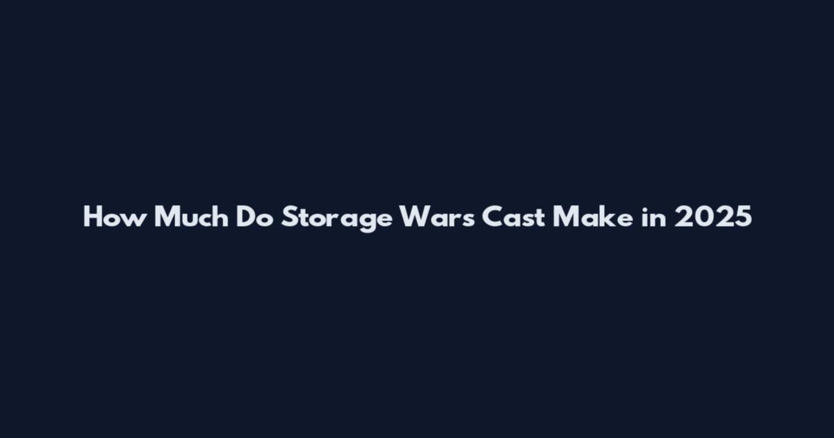 How Much Do Storage Wars Cast Make in 2025