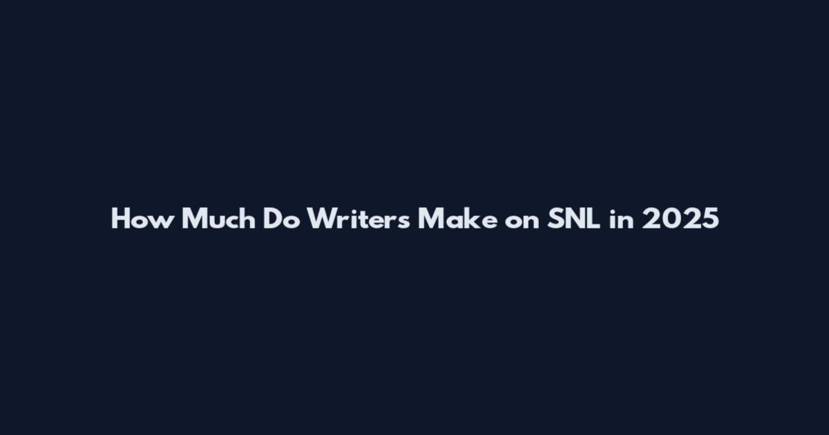 How Much Do Writers Make on SNL in 2025