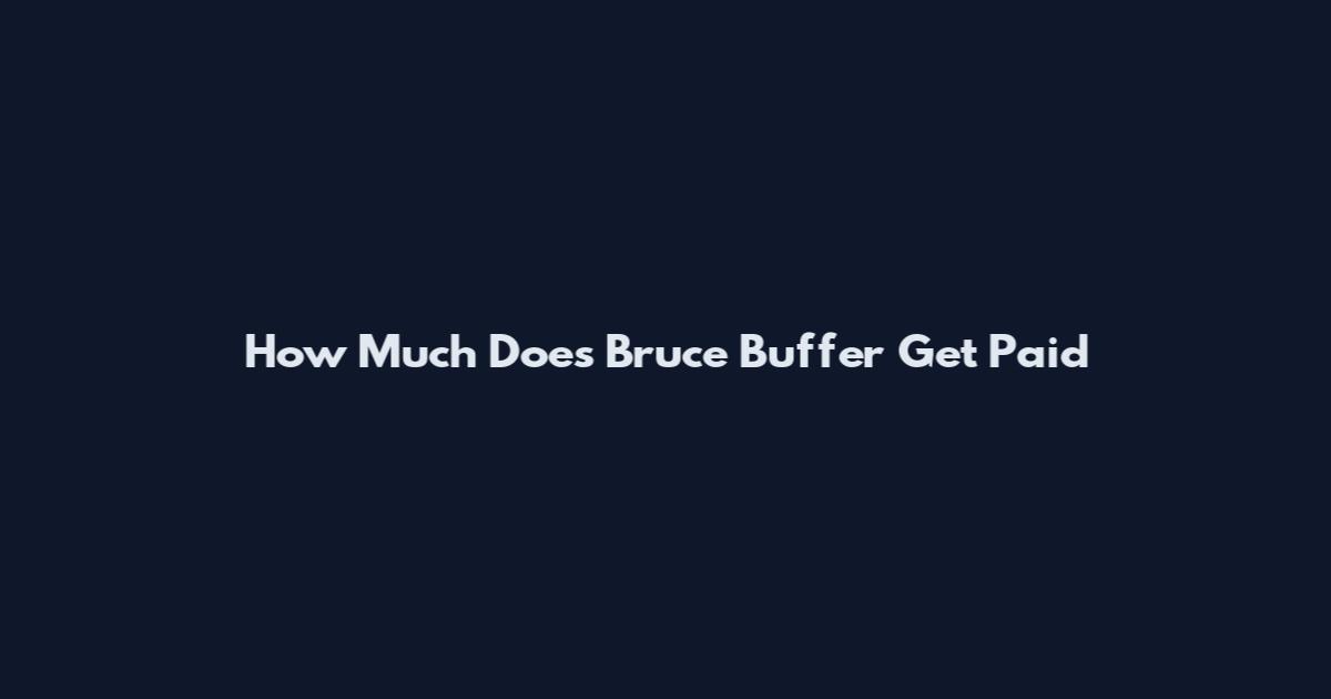 How Much Does Bruce Buffer Get Paid