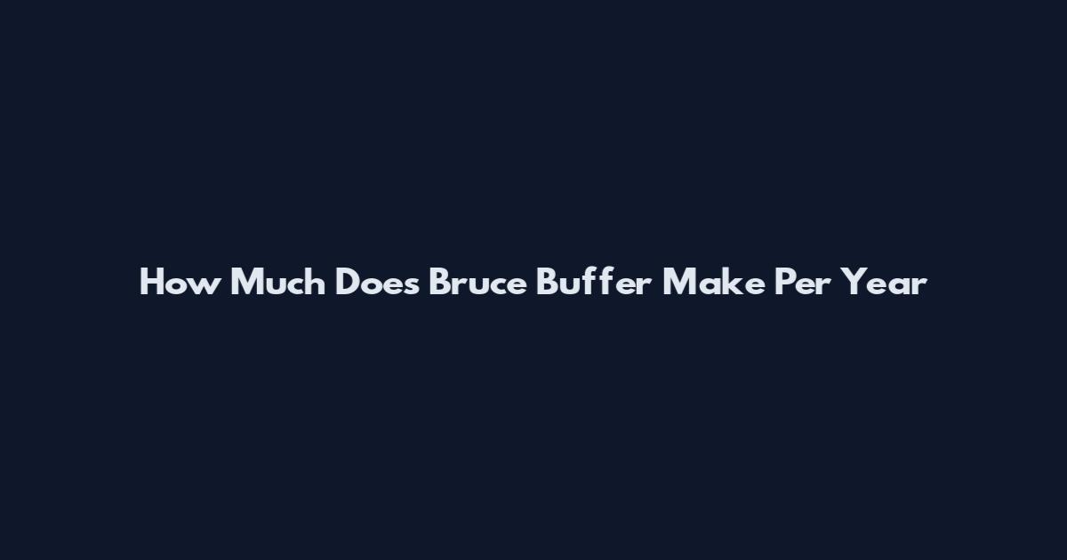 How Much Does Bruce Buffer Make Per Year