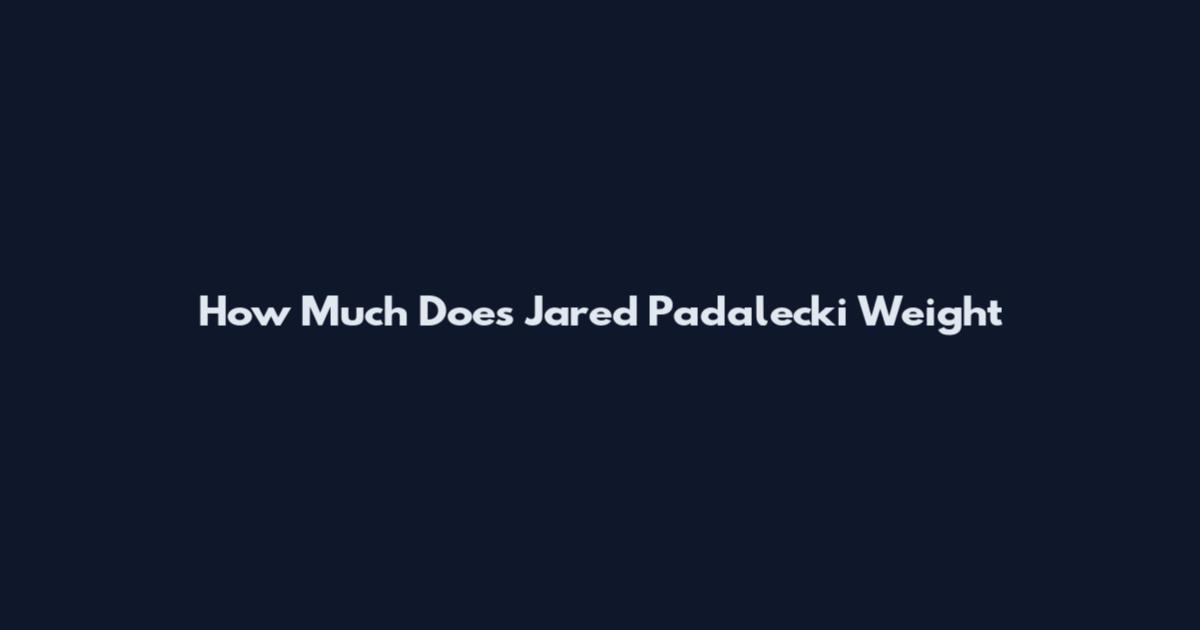How Much Does Jared Padalecki Weight