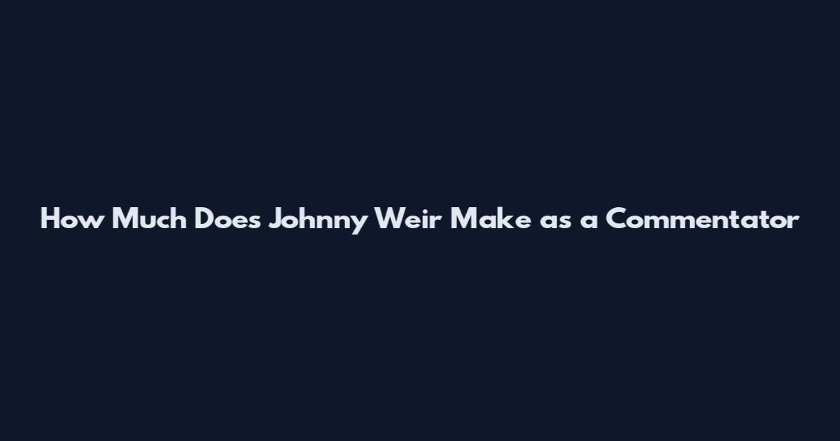 How Much Does Johnny Weir Make as a Commentator