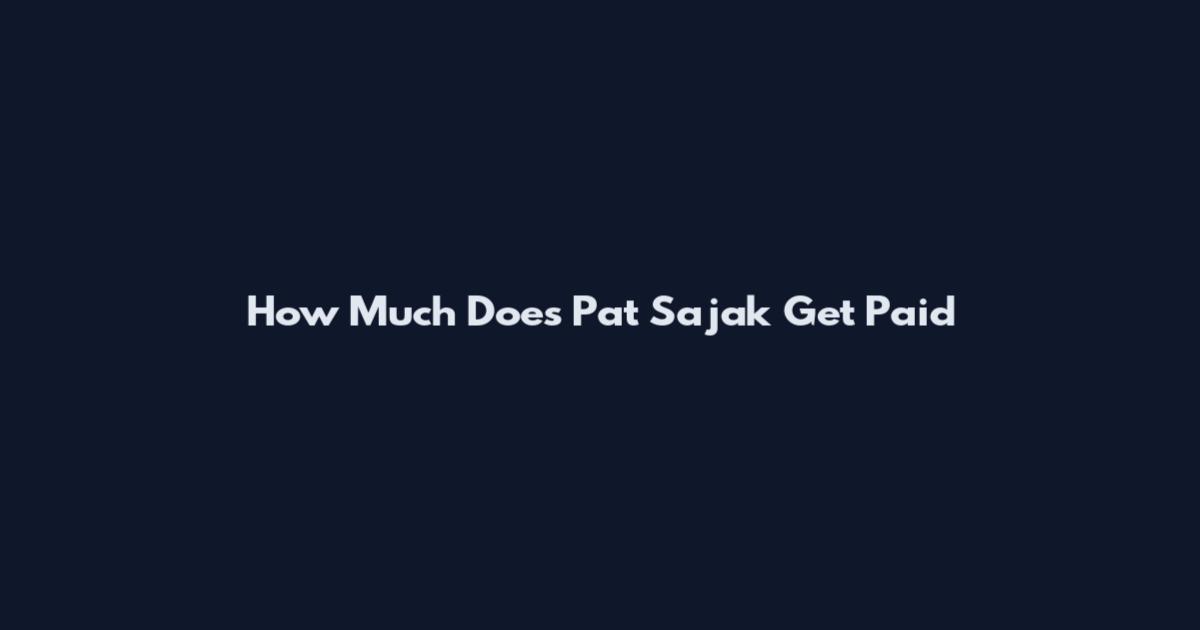 How Much Does Pat Sajak Get Paid