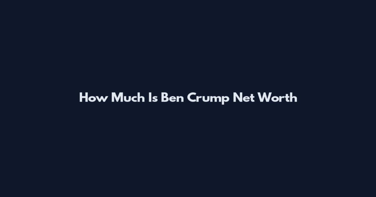 How Much Is Ben Crump Net Worth