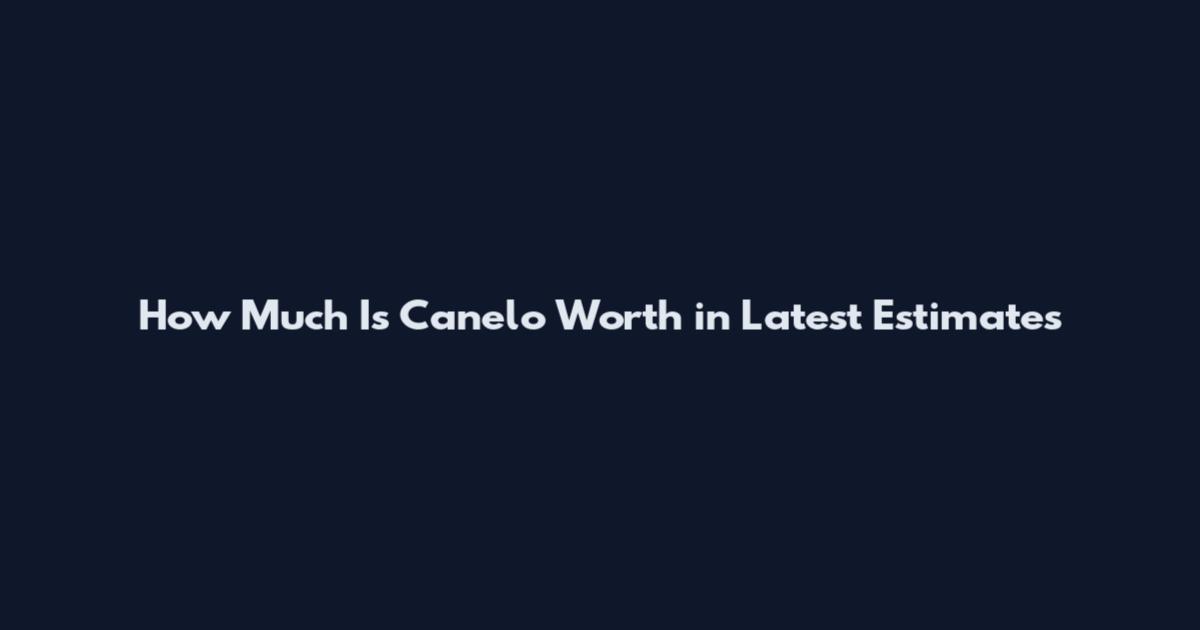 How Much Is Canelo Worth in Latest Estimates
