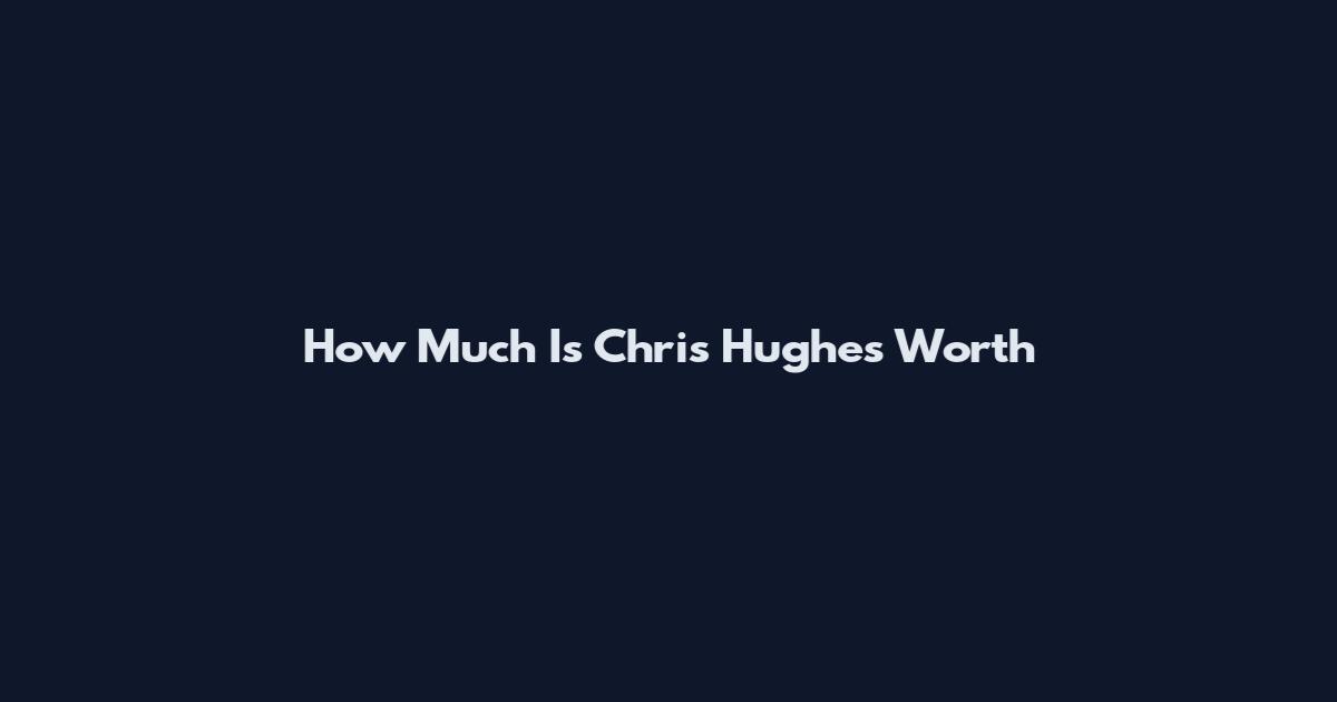 How Much Is Chris Hughes Worth