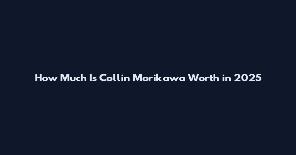 How Much Is Collin Morikawa Worth in 2025