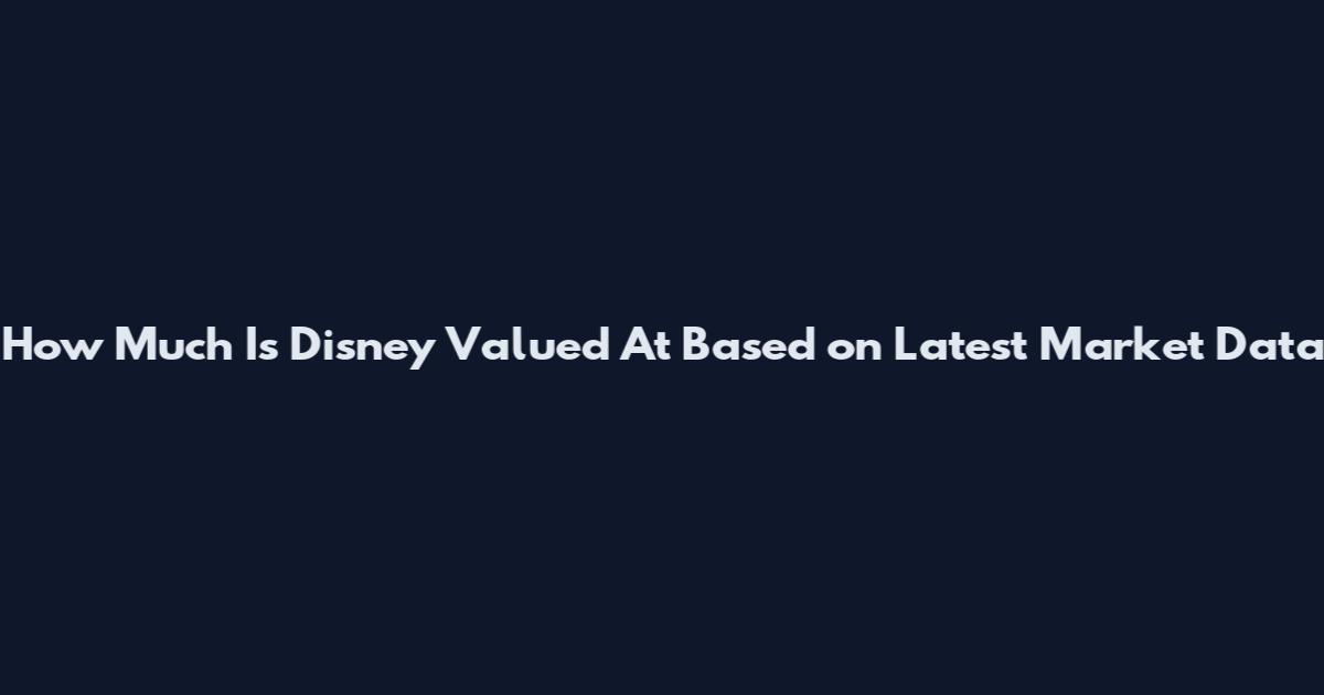 How Much Is Disney Valued At Based on Latest Market Data