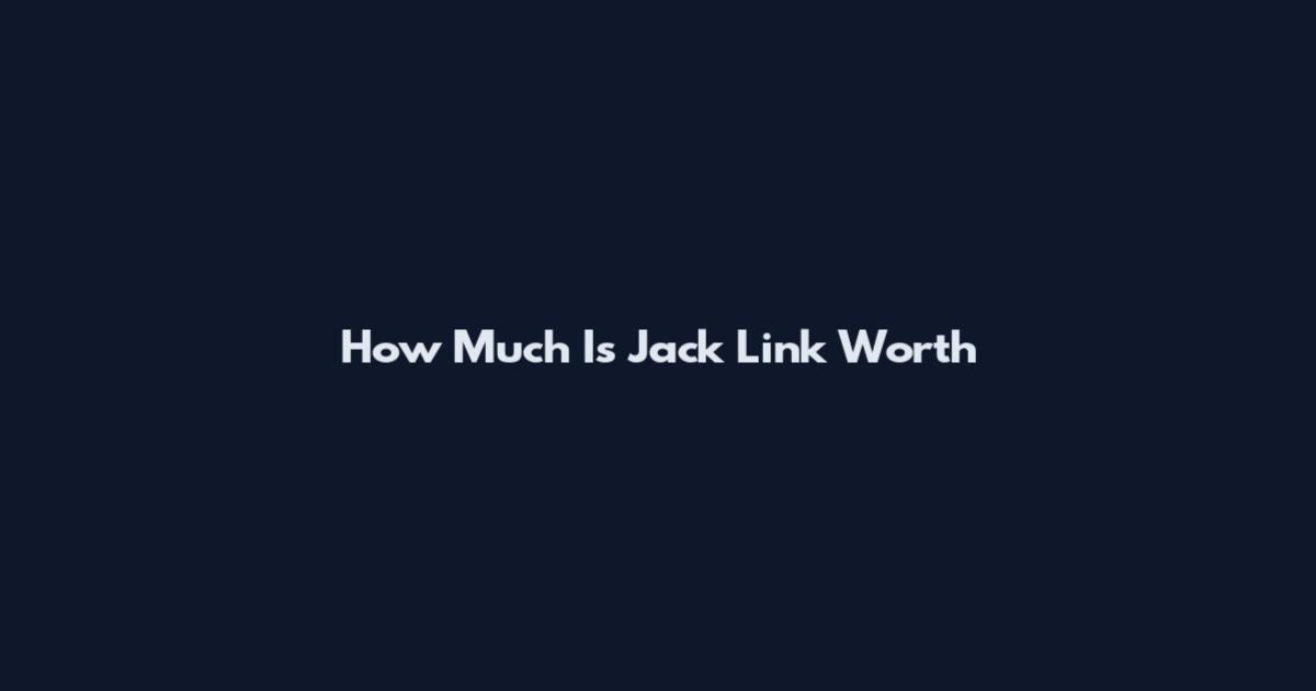 How Much Is Jack Link Worth