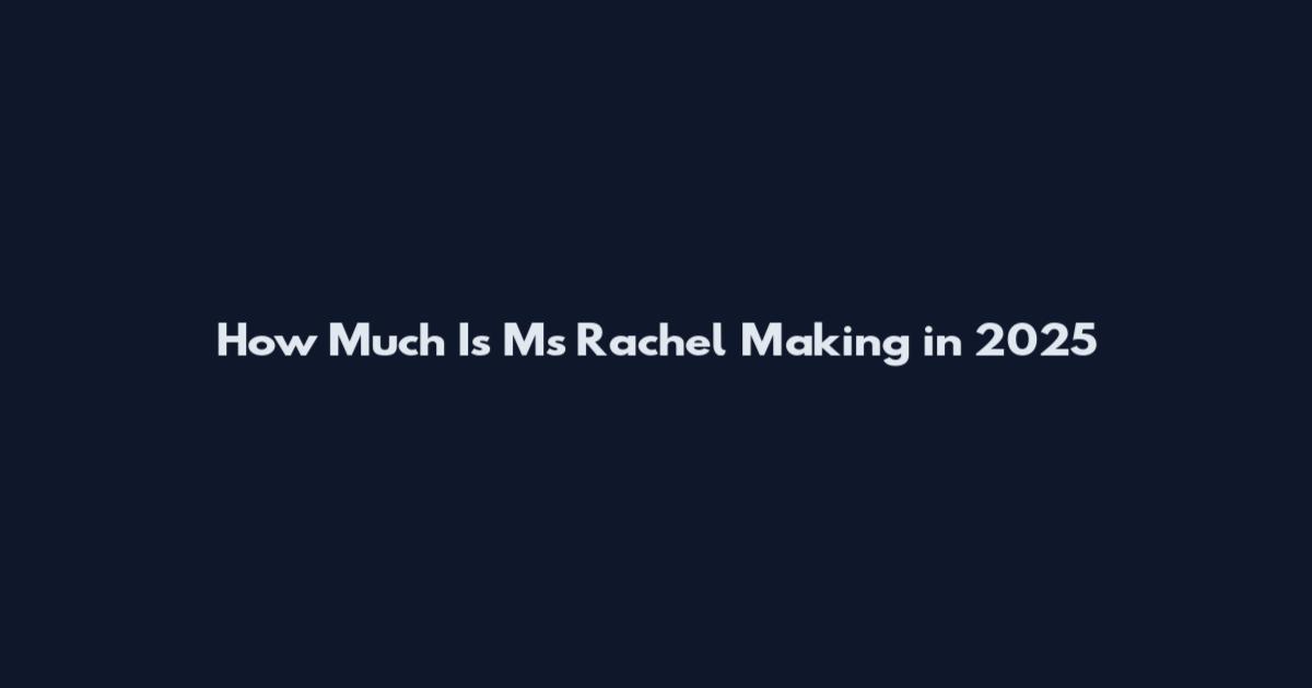 How Much Is Ms Rachel Making in 2025