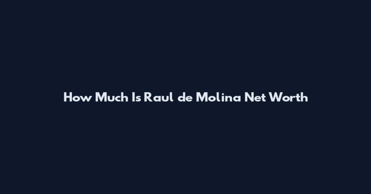 How Much Is Raul de Molina Net Worth