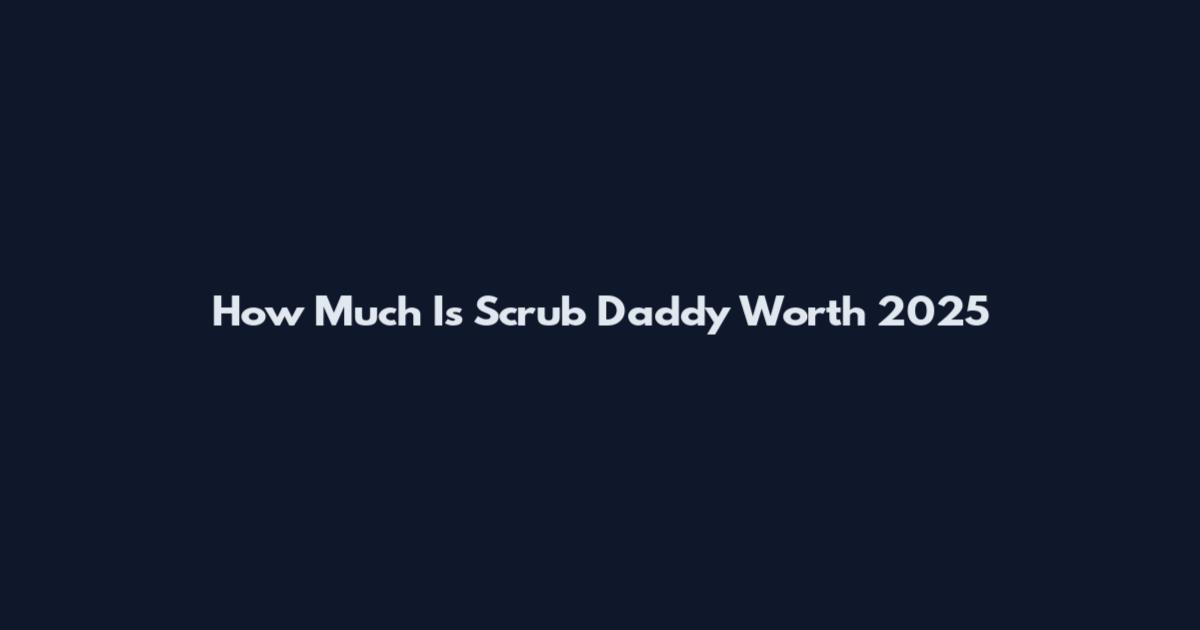 How Much Is Scrub Daddy Worth 2025