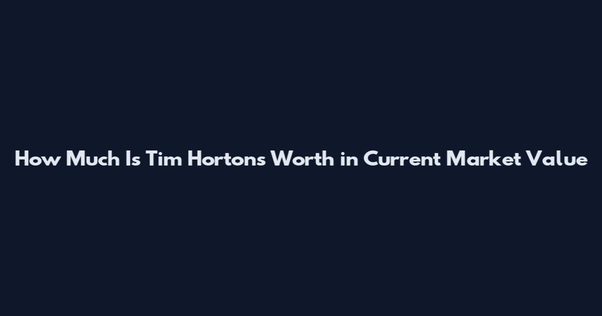 How Much Is Tim Hortons Worth in Current Market Value